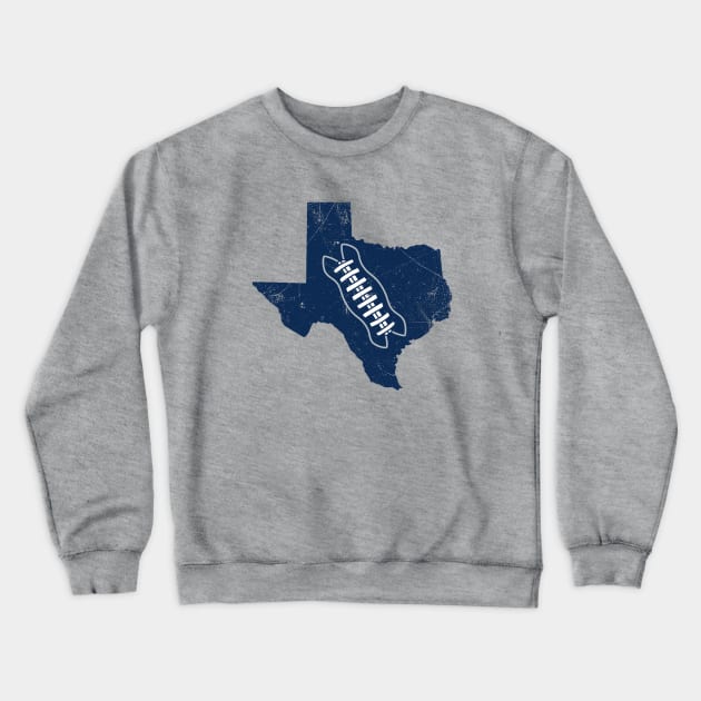 Texas Football, Retro - Silver Crewneck Sweatshirt by KFig21